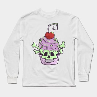 Pastel Goth Cupcake Meme Kawaii Gothic Sarcastic Eboy Egirl Long Sleeve T-Shirt